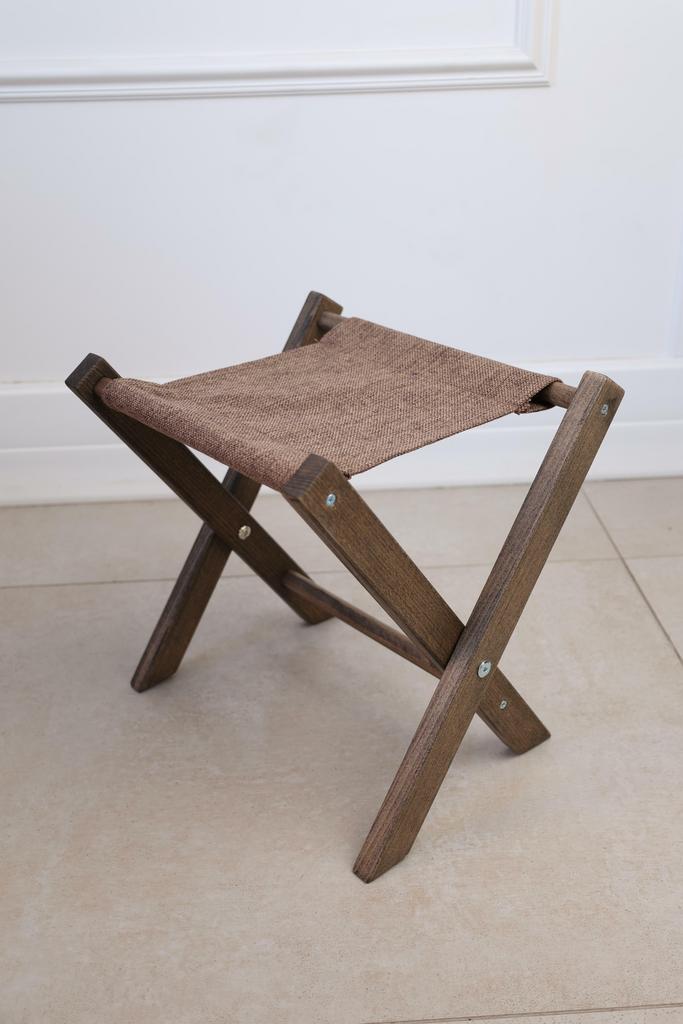 Подставка под сумку, Dikiy Les бук, цвет орех, коричневая рогожка 05