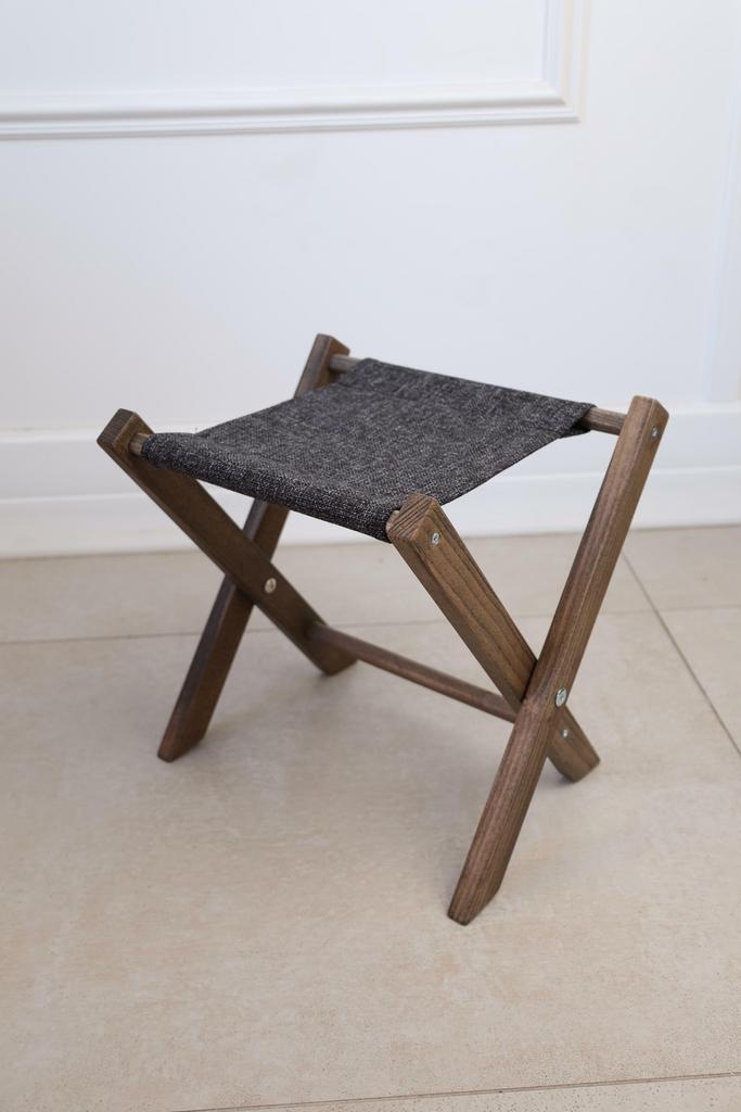 Подставка под сумку, Dikiy Les бук, цвет орех, черная рогожка 06