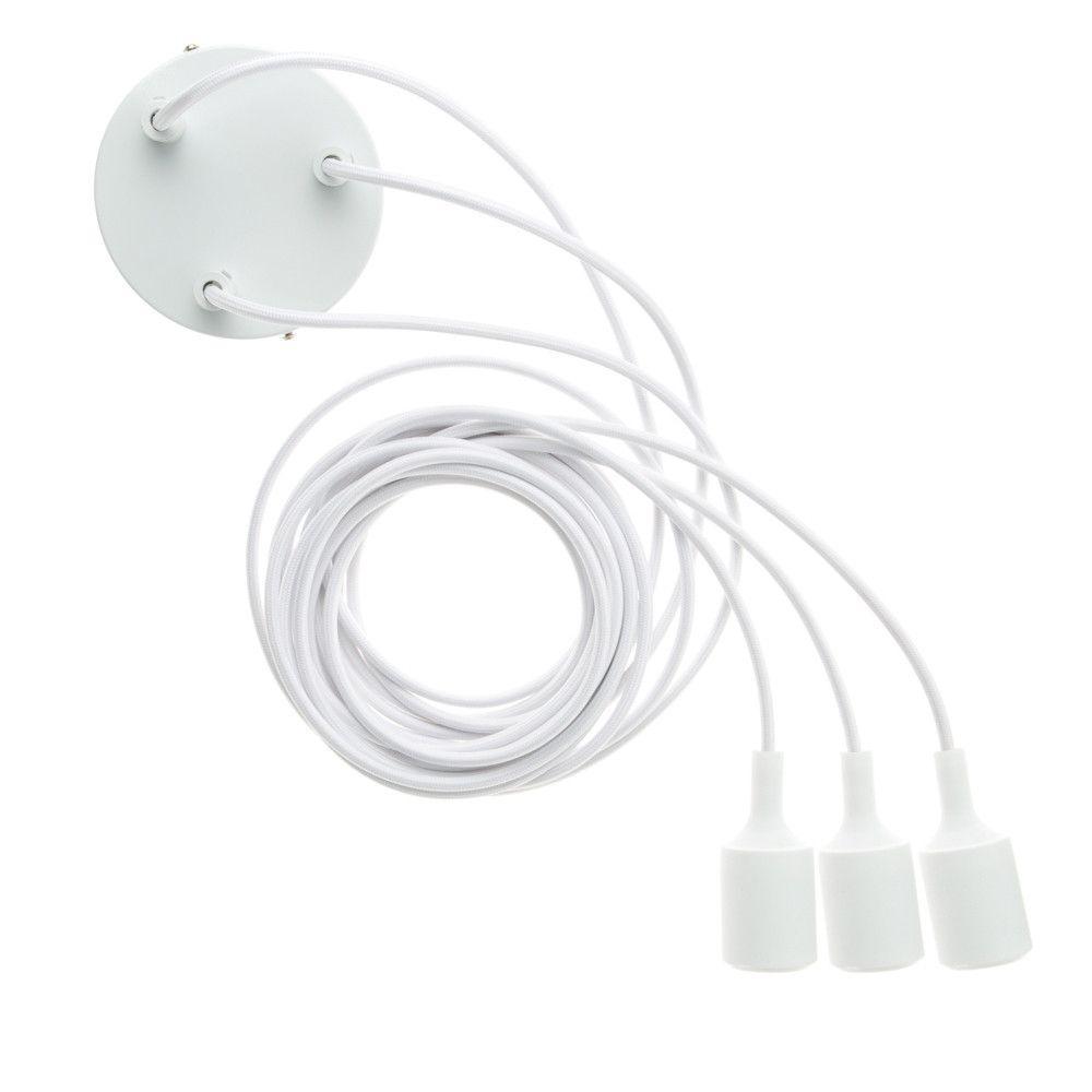 Светильник-паук с силиконовыми патронами и белым основанием на 3-11 ламп