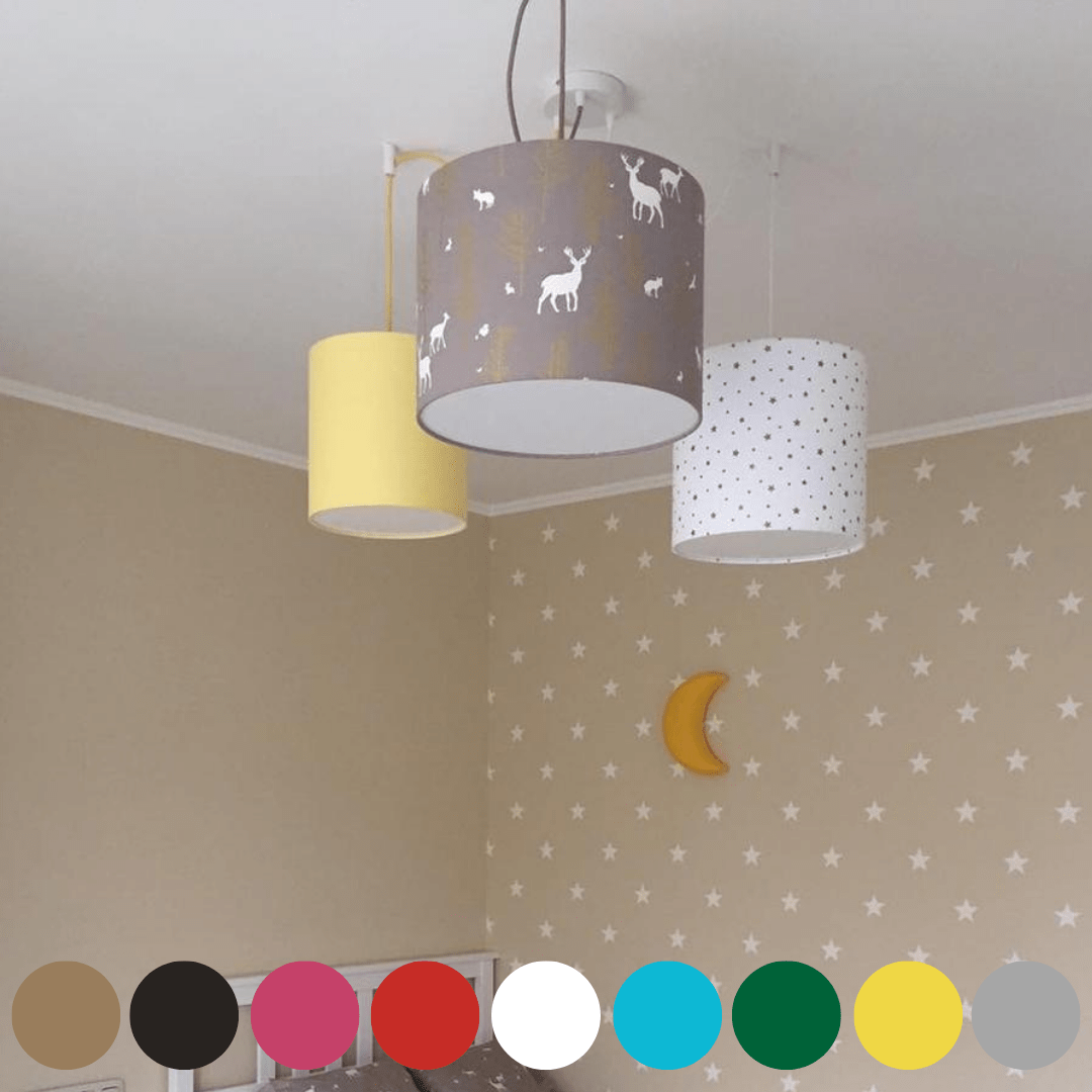 Люстра-паук с абажурами для детской комнаты