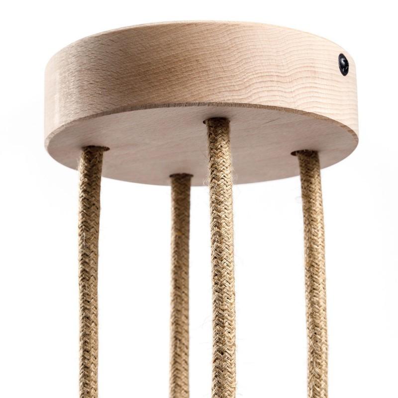 База потолочная деревянная (бук) на 4 вывода