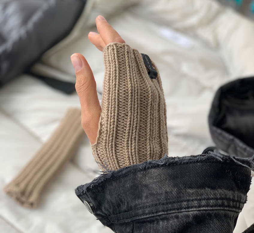 Митенки вязаные