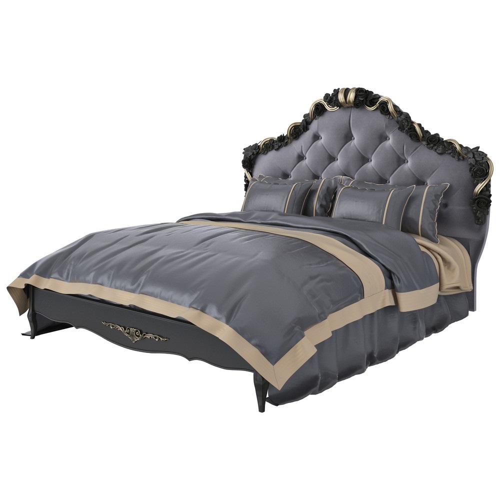 КРОВАТЬ С МЯГКИМ ИЗГОЛОВЬЕМ 160*200  R416-K03-AS-B12