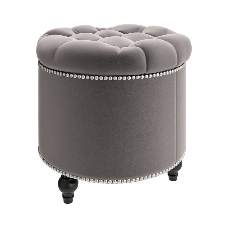 ПУФ ОТКРЫВАЮЩИЙСЯ серый  M01-BKN-E08