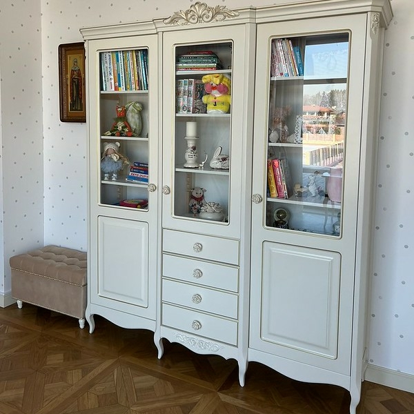 БИБЛИОТЕКА 3 ДВЕРИ С ЯЩИКАМИ APs183E-K04-S