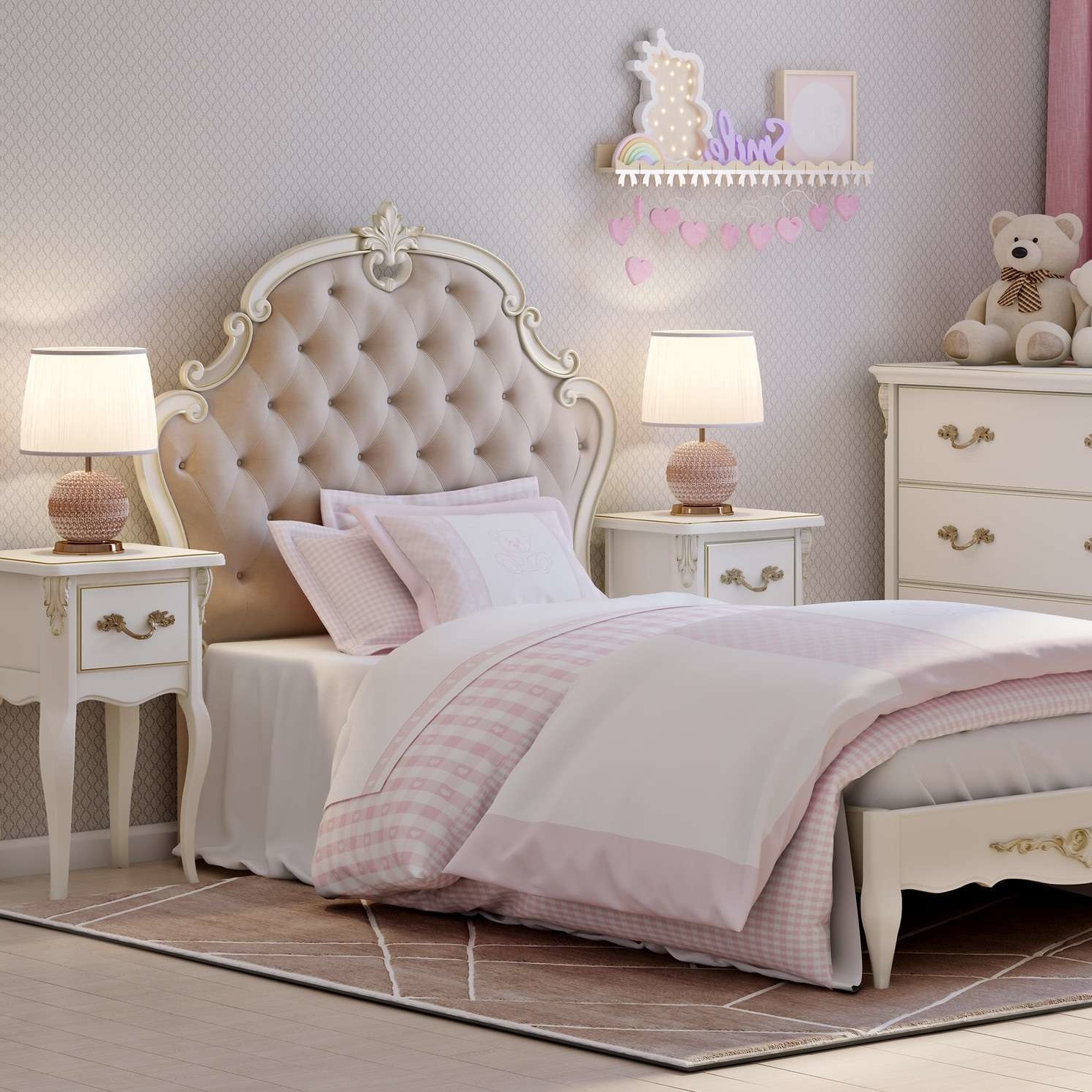 КРОВАТЬ С МЯГКИМ ИЗГОЛОВЬЕМ 90*190  A539