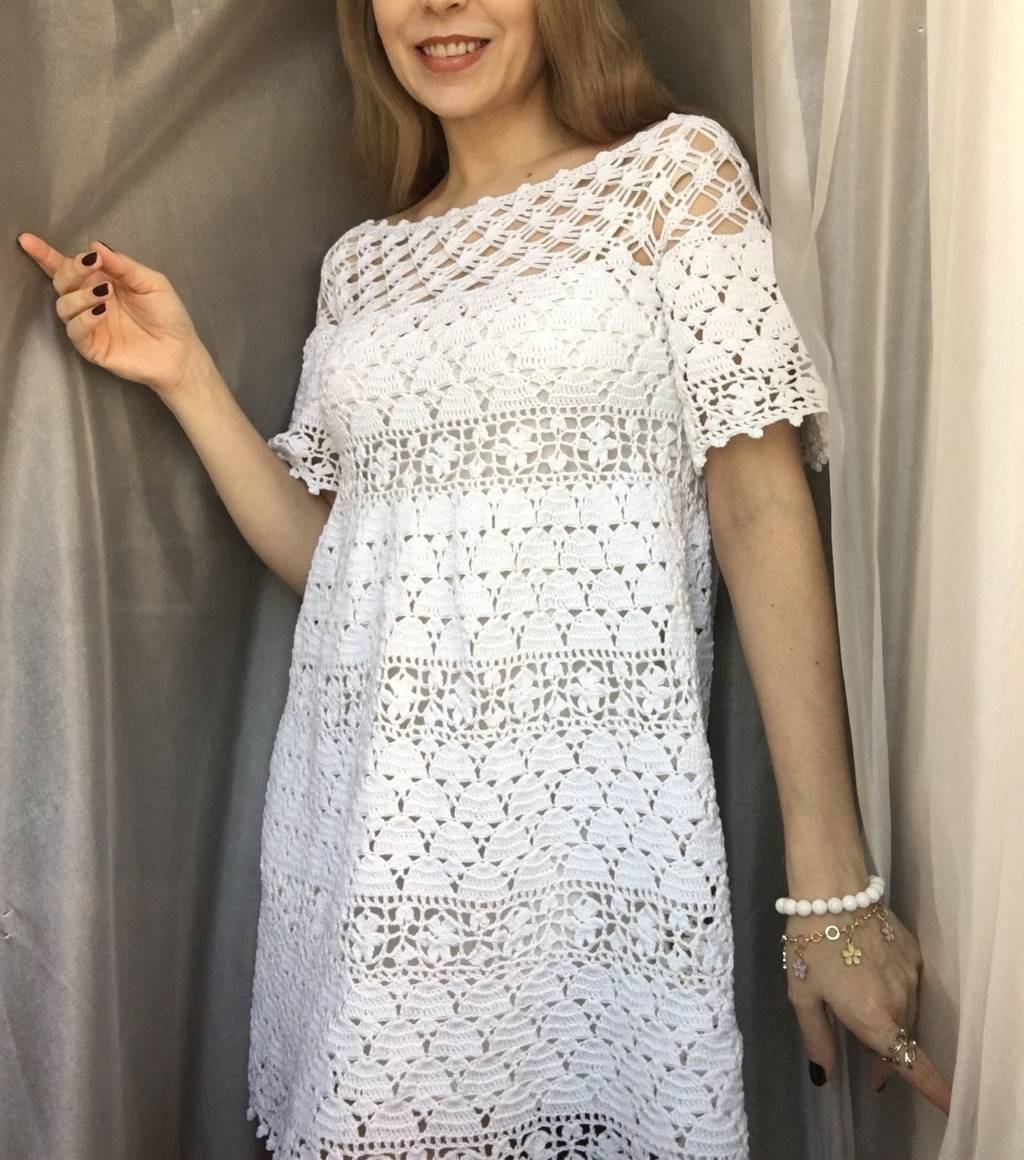 Платье Аннабель Ажурное платье крючком