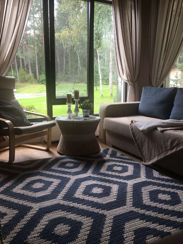 ОПИСАНИЕ ВЯЗАНИЯ КОВРА "АВСТРАЛИЙСКИЕ МОТИВЫ"