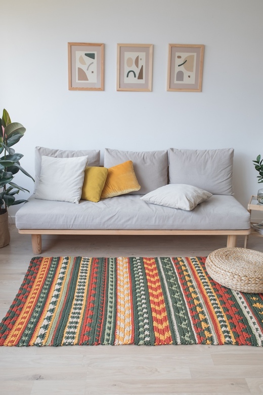 ОПИСАНИЕ ВЯЗАНИЯ КОВРА "ЗАНЗИБАР"