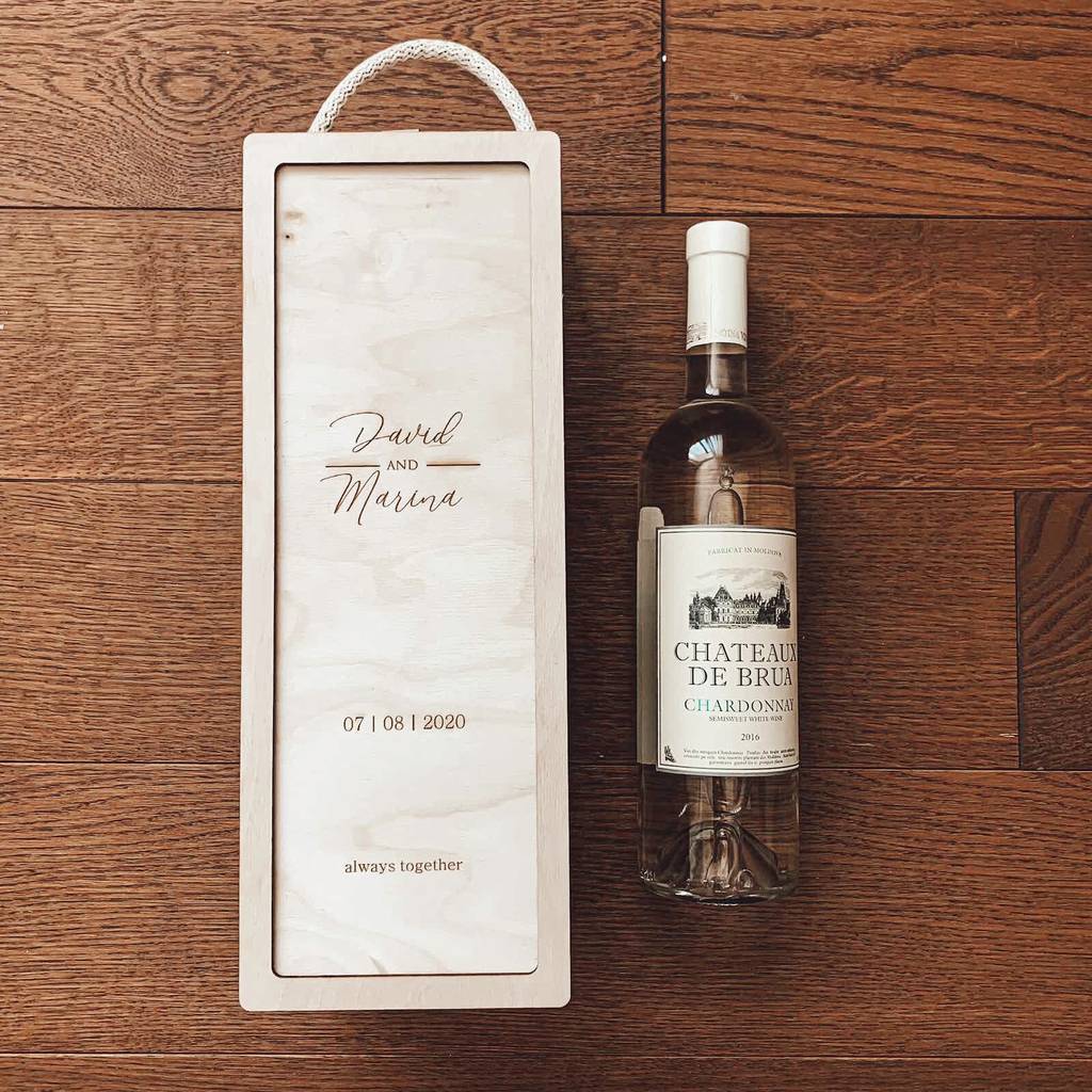 Деревянная коробка для вина