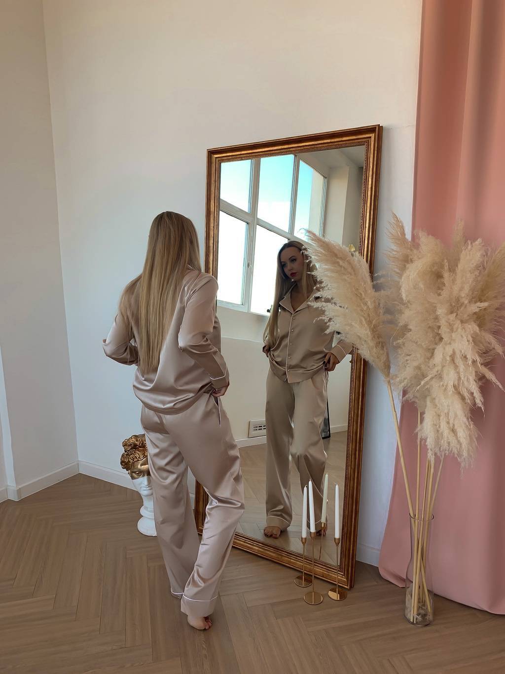 Пижама с брюками в цвете КРЕМ БРЮЛЕ