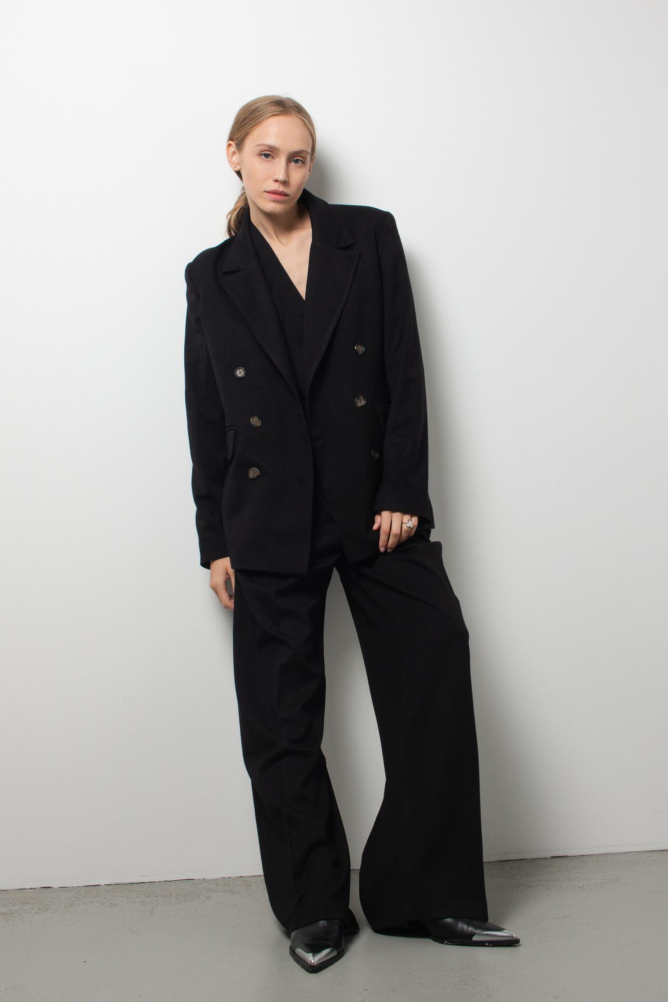 Брюки широкие (черные)