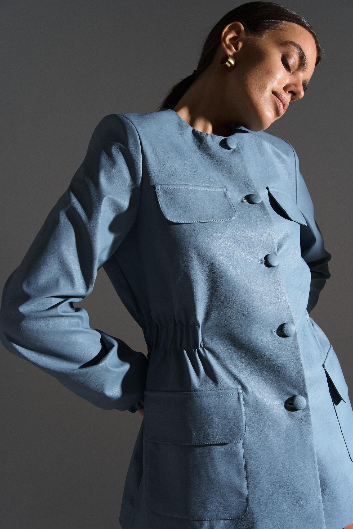 жакет из эко кожи