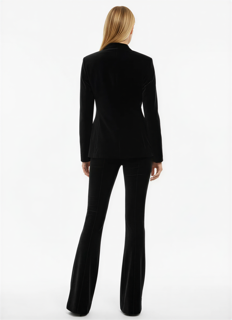 Брюки расклешенные из бархата