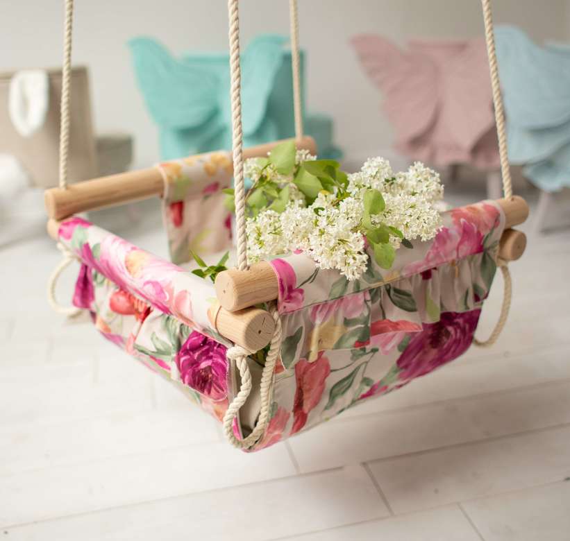 Качель подвесная Amari модель Цветочная увеличенный размер