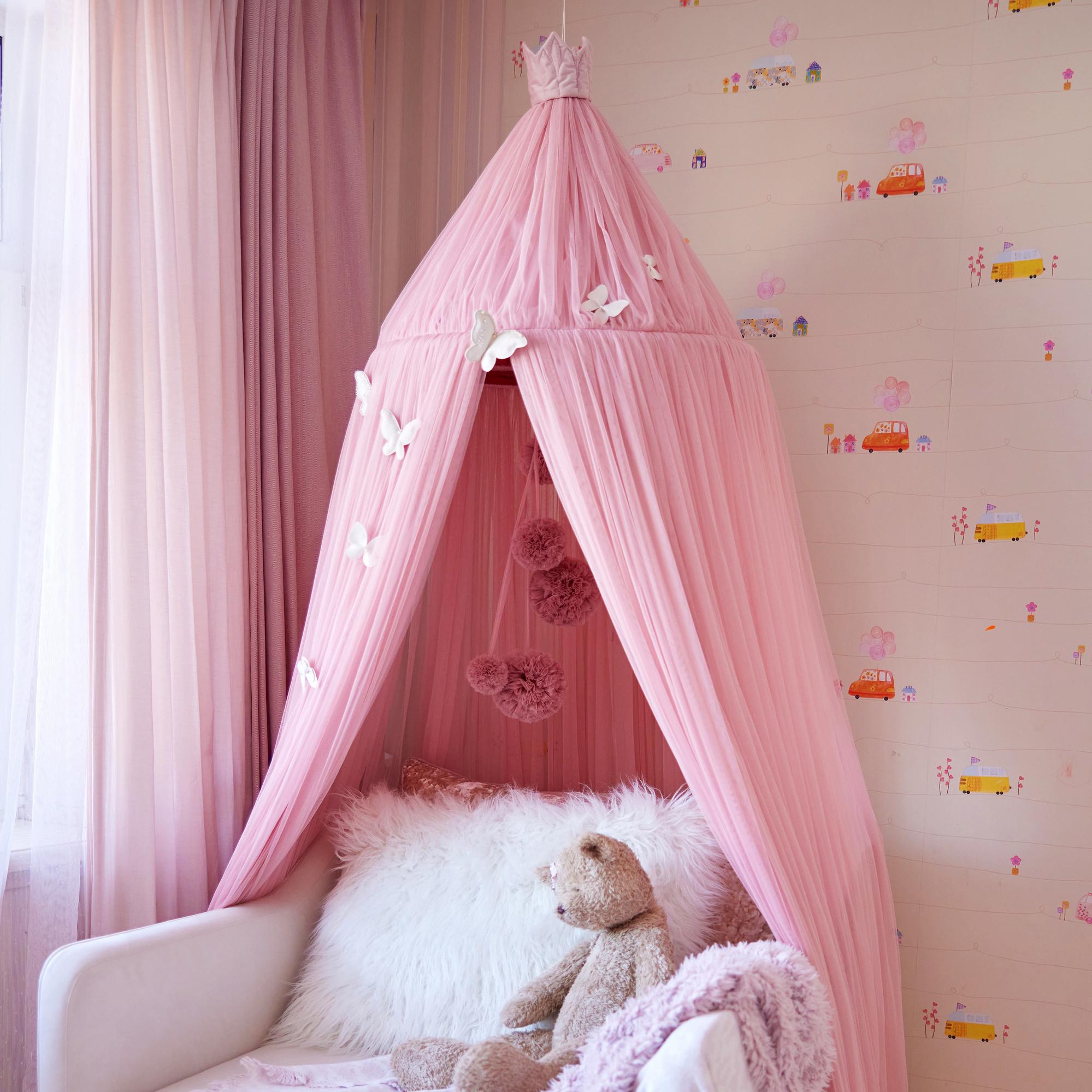 Балдахин Фатиновый Пышный  Розовый