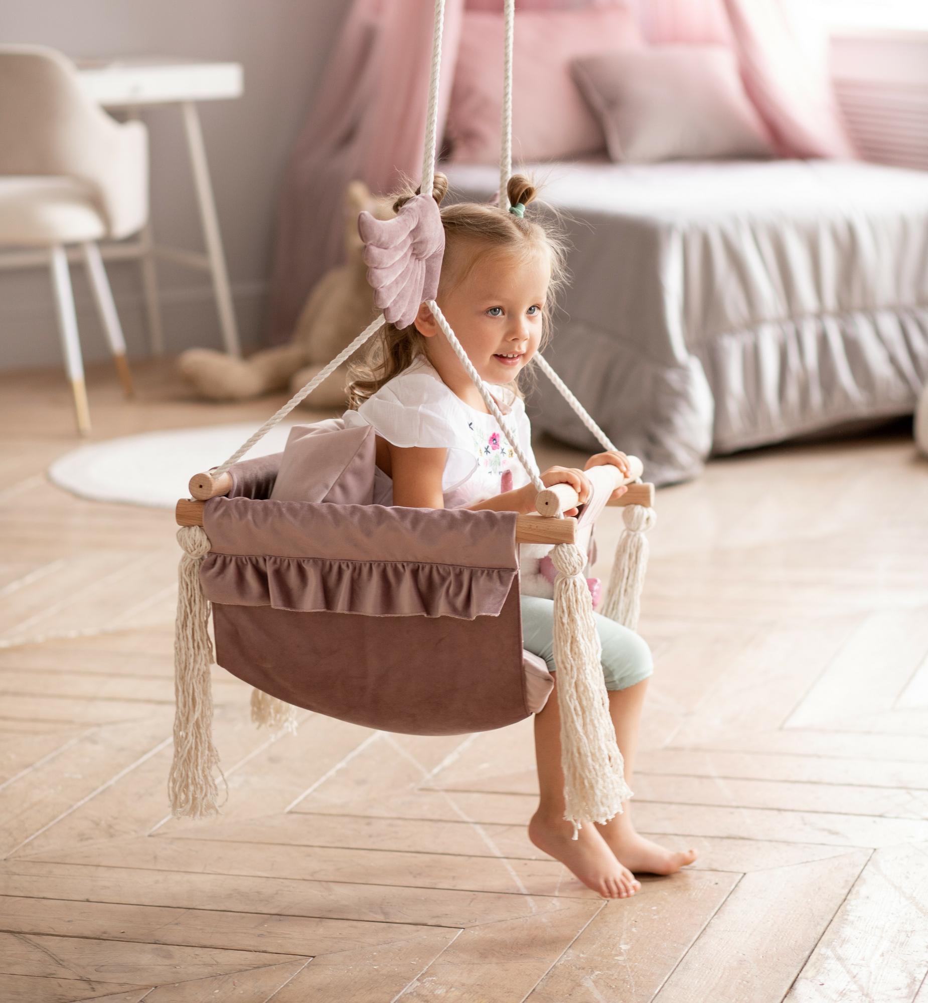 Качель подвесная Амари Подарочные Крылатик пыльная роза