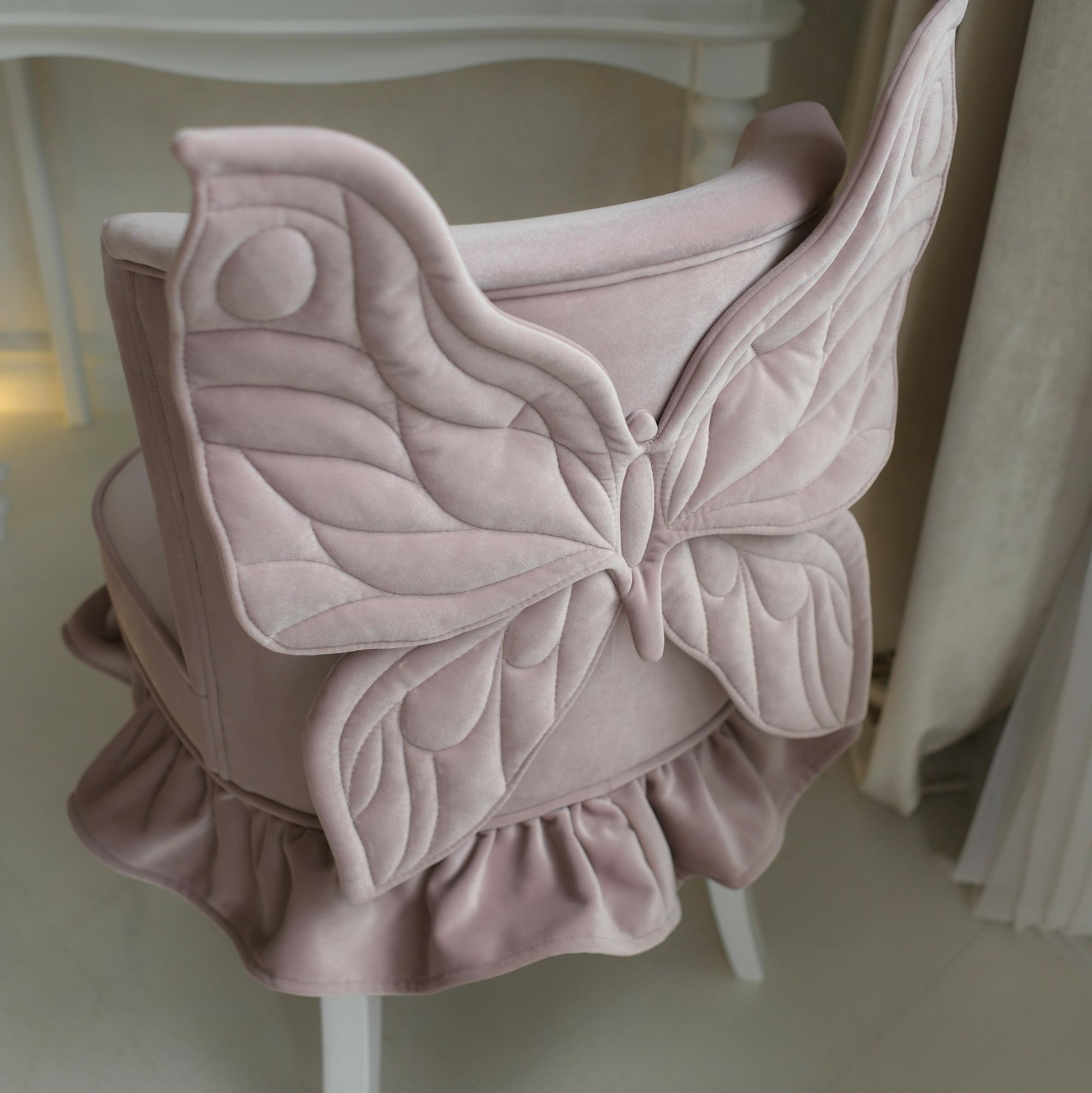 Кресло подростковое Amari пыльная роза модель  Бабочка Эксклюзив Высокий к рабочему столу