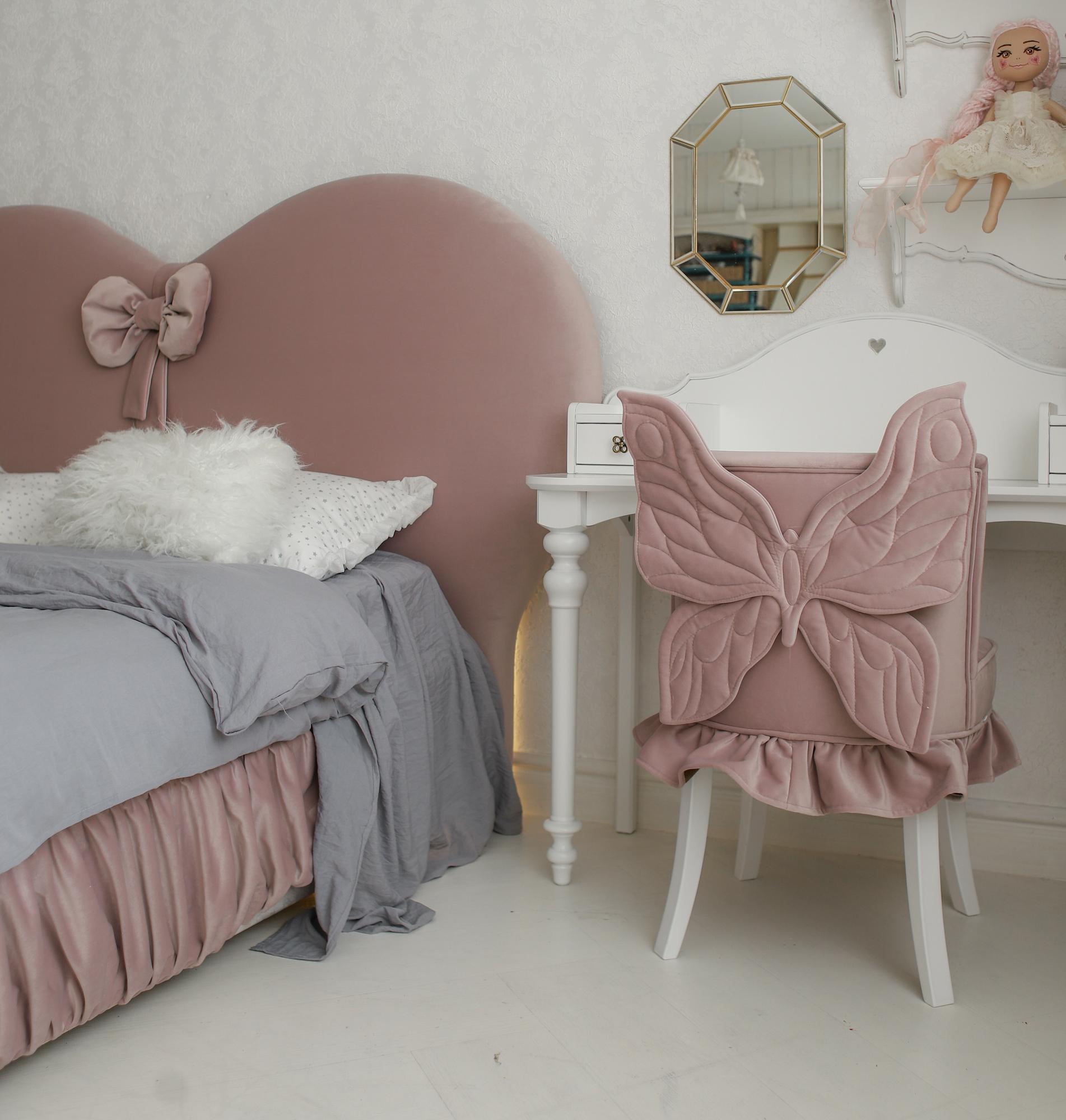 Кресло подростковое Amari пыльная роза модель  Бабочка Эксклюзив Высокий к рабочему столу