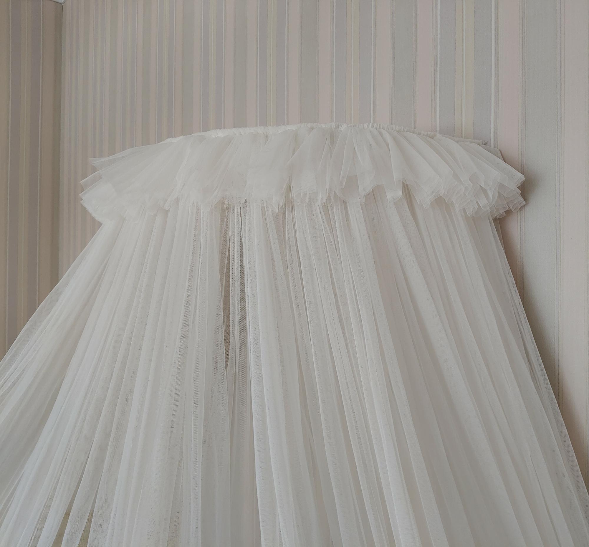 Балдахин молочный настенный с карнизом