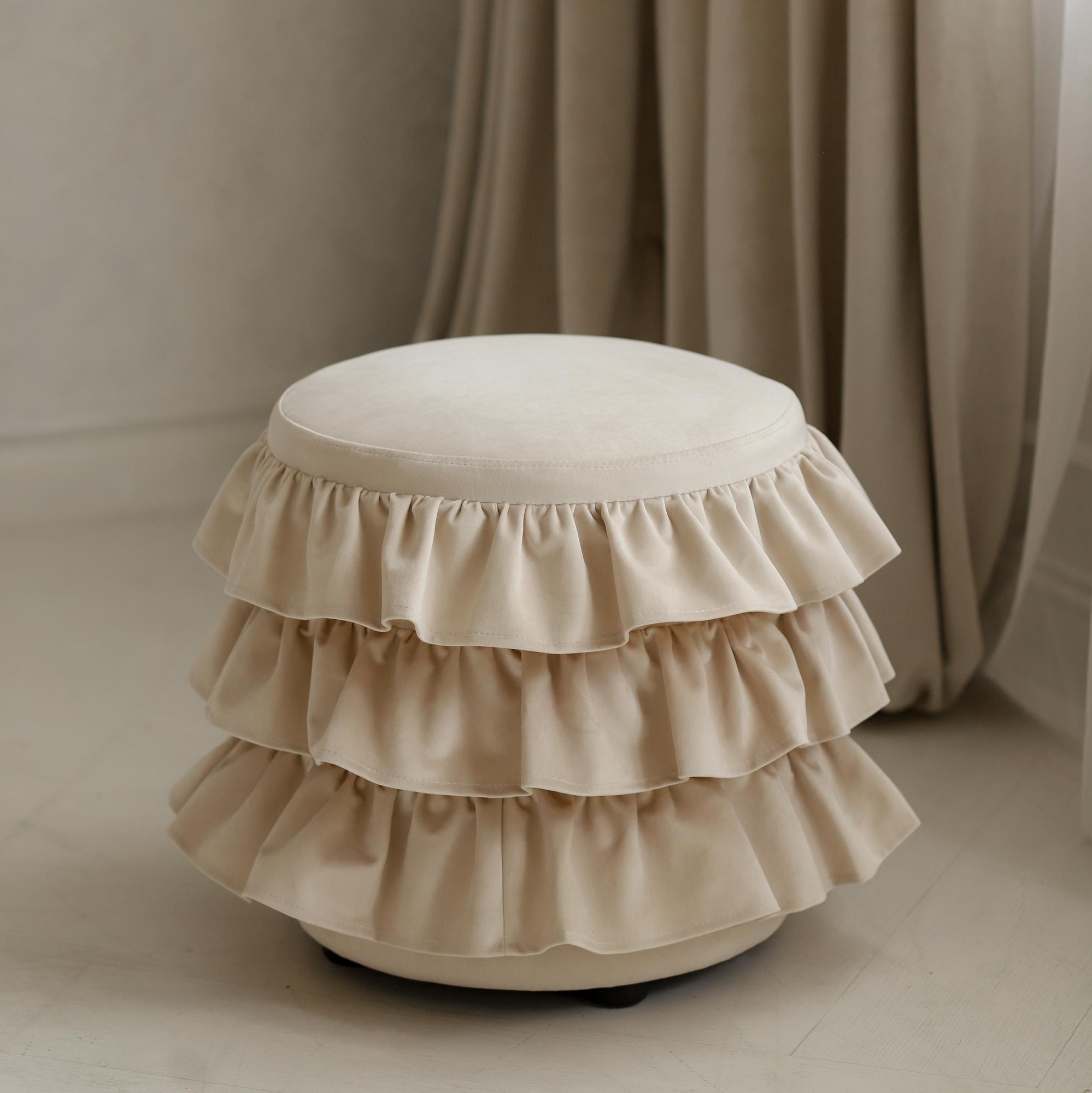 Пуф к письменному столу розово-сиреневый