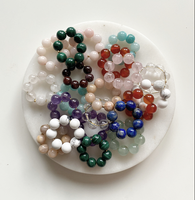 Подвеска кольцо из натурального камня  6 мм