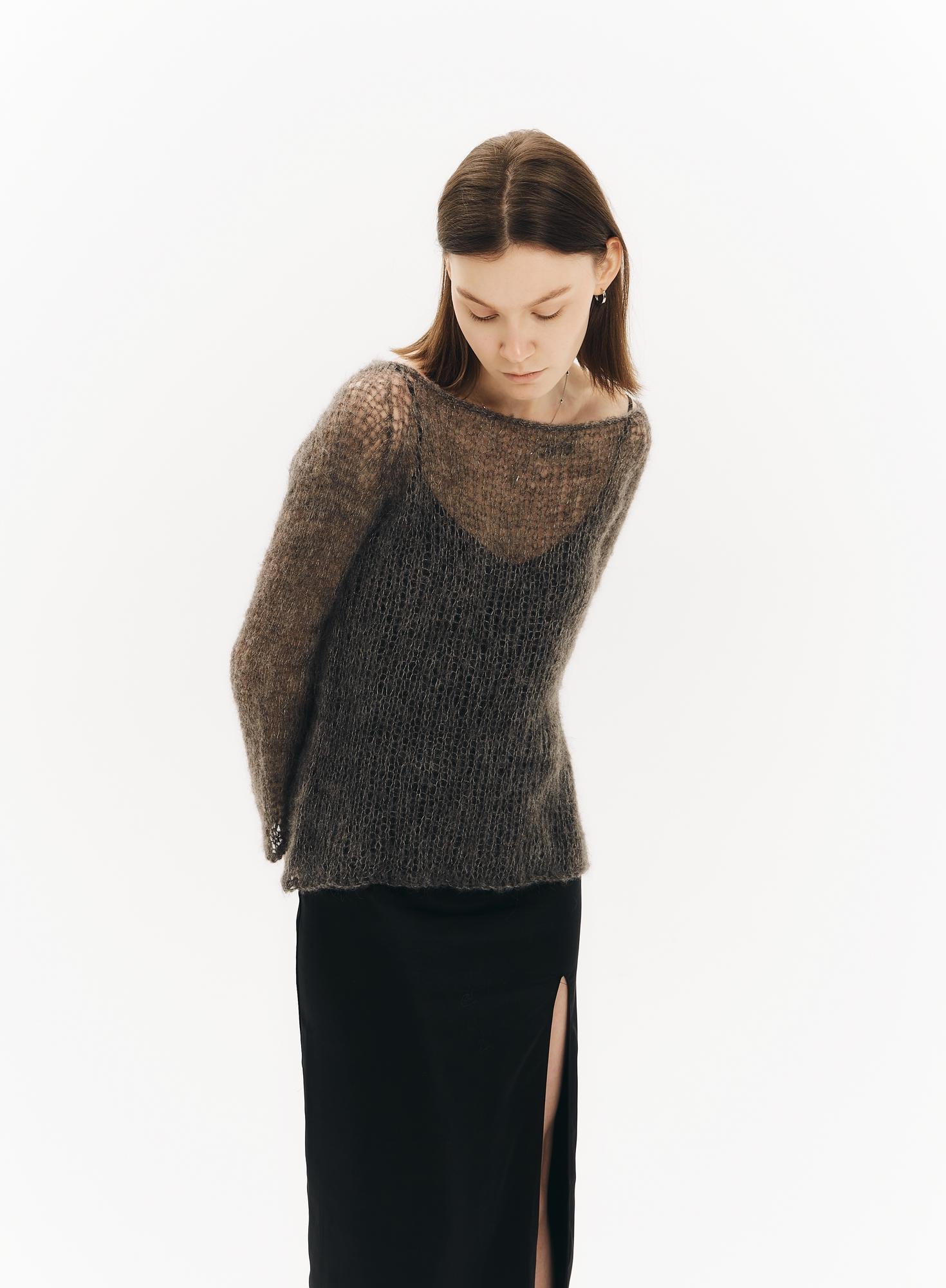 Джемпер ПАУТИНКА серый