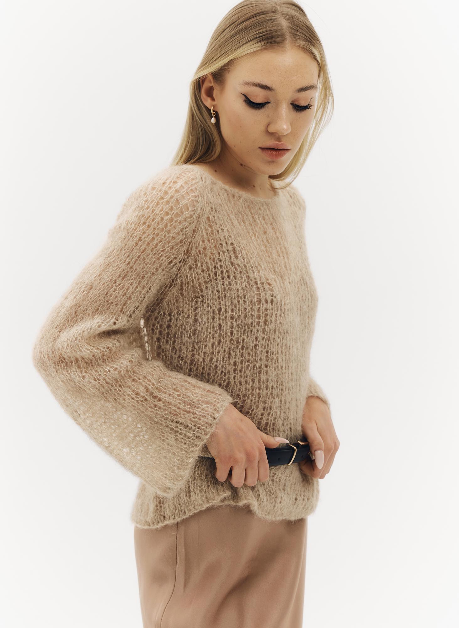 Джемпер ПАУТИНКА светло-бежевый