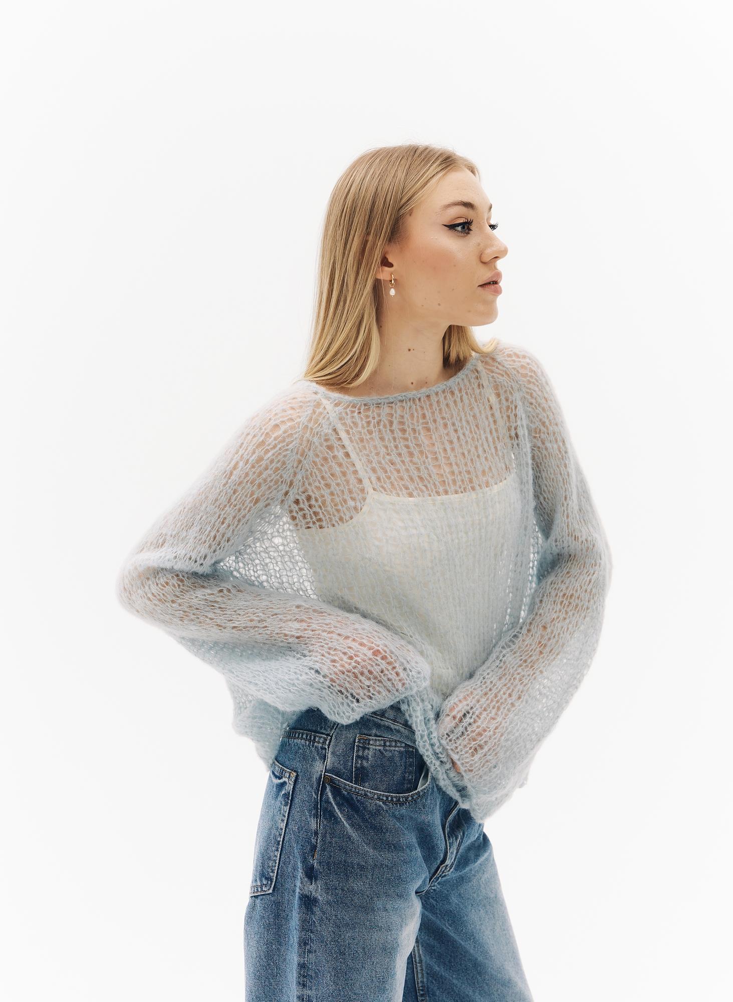 Джемпер ПАУТИНКА ледяной