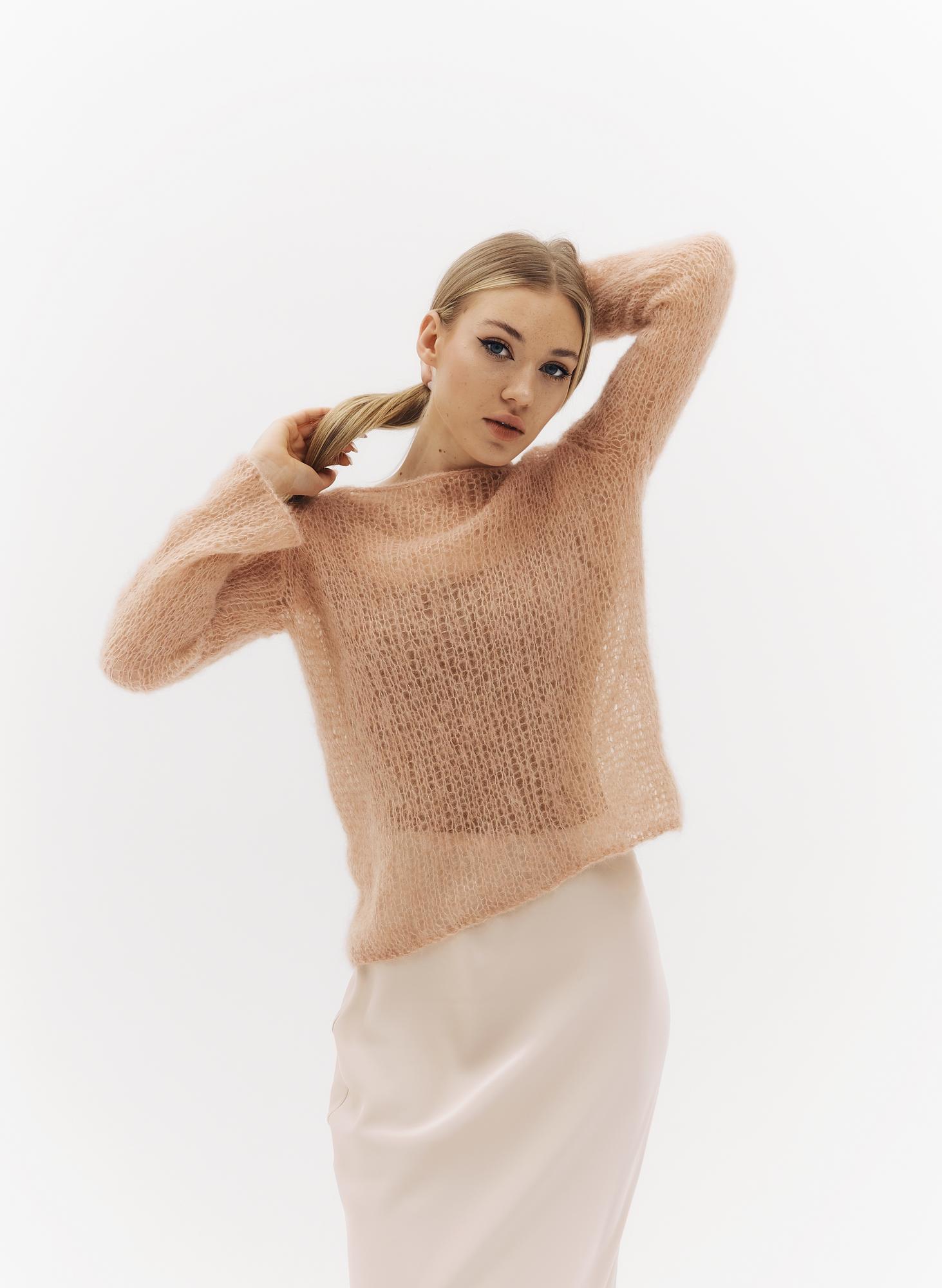 Джемпер ПАУТИНКА пудра