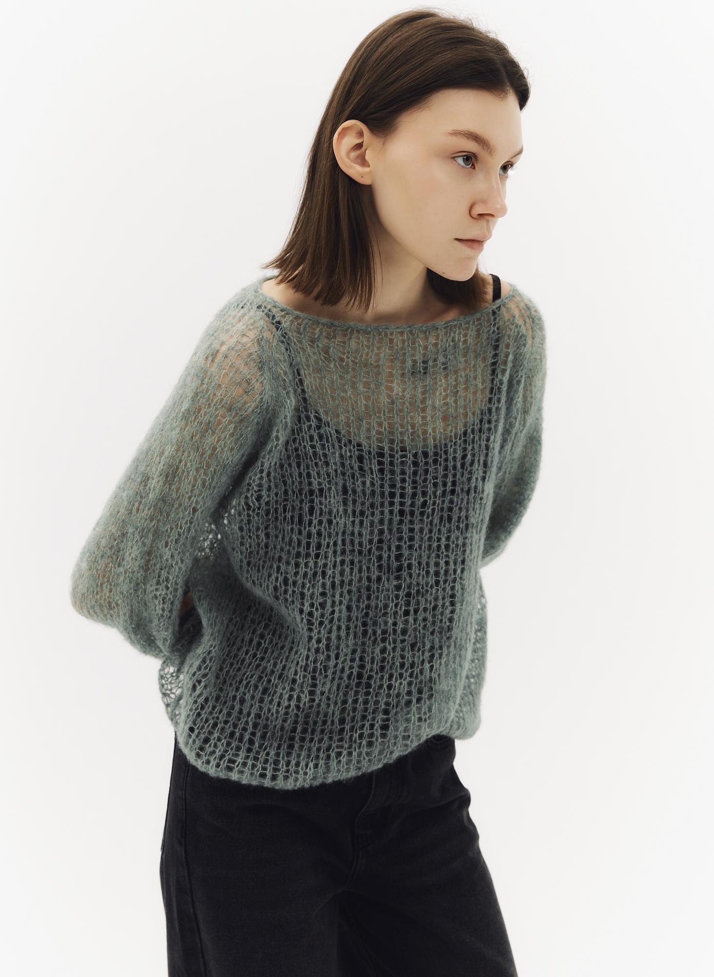 Джемпер ПАУТИНКА шалфей