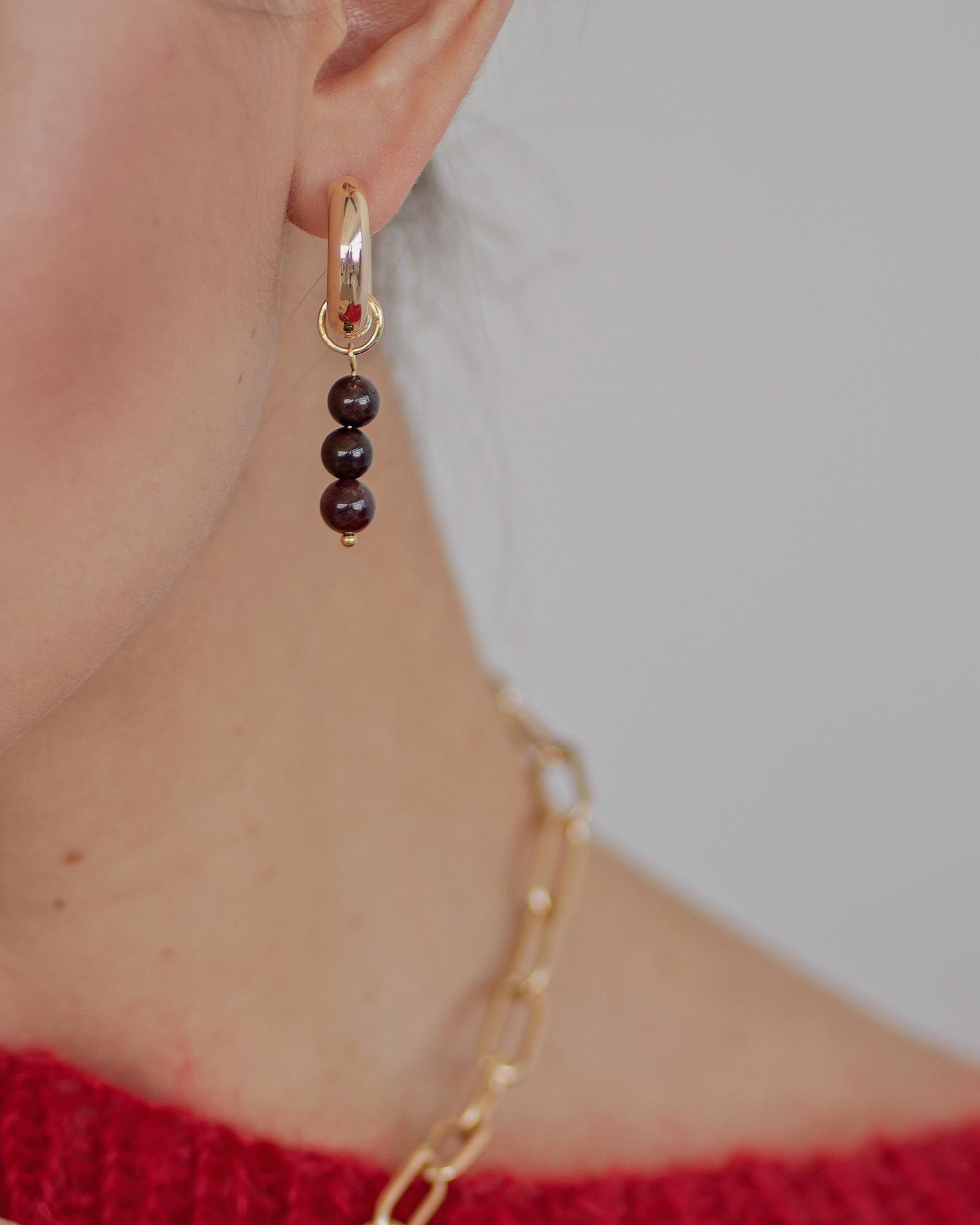 Подвеска Палочка из 3 бусин 6 мм