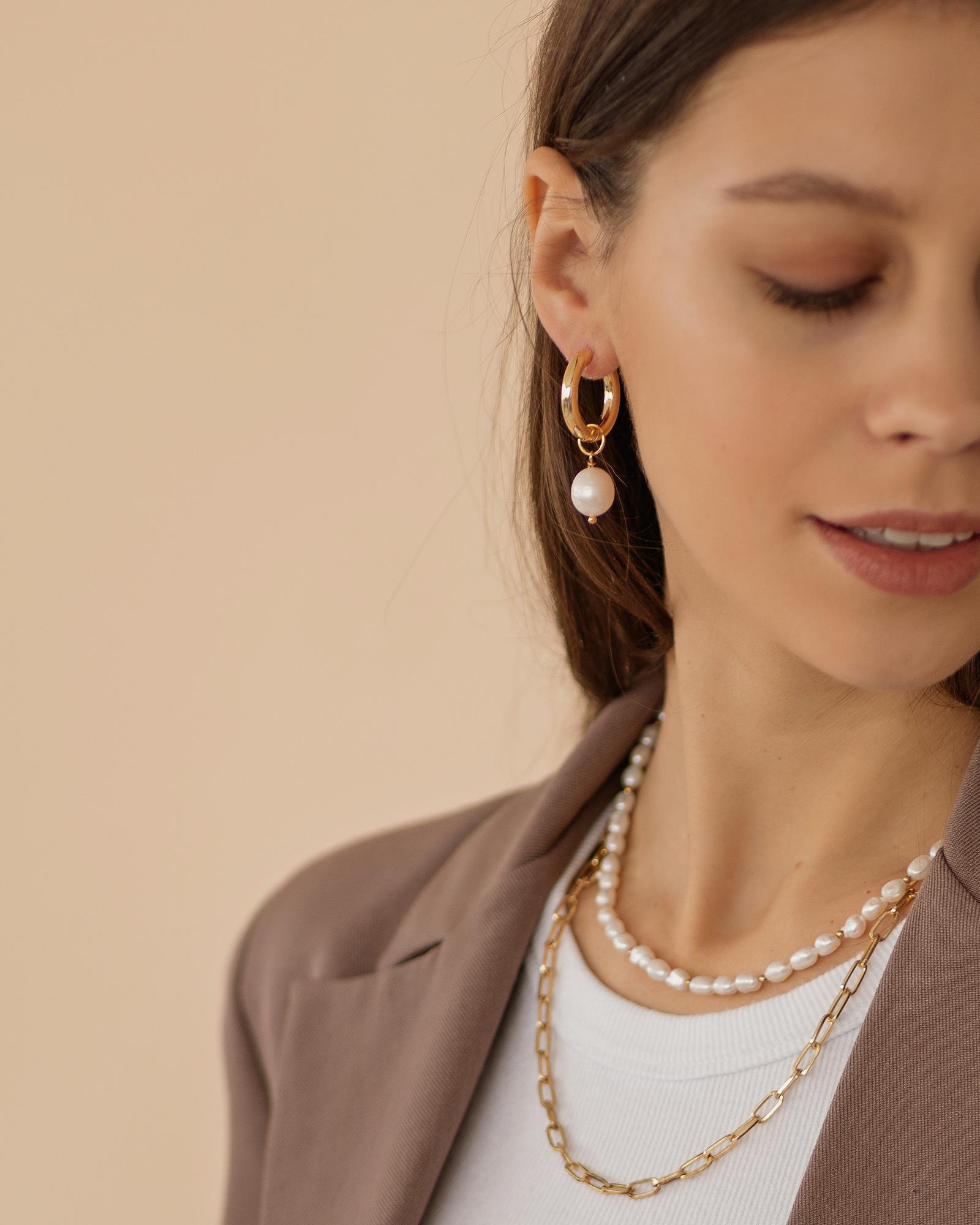 Подвеска Яйцо Жемчуг 10-11 см