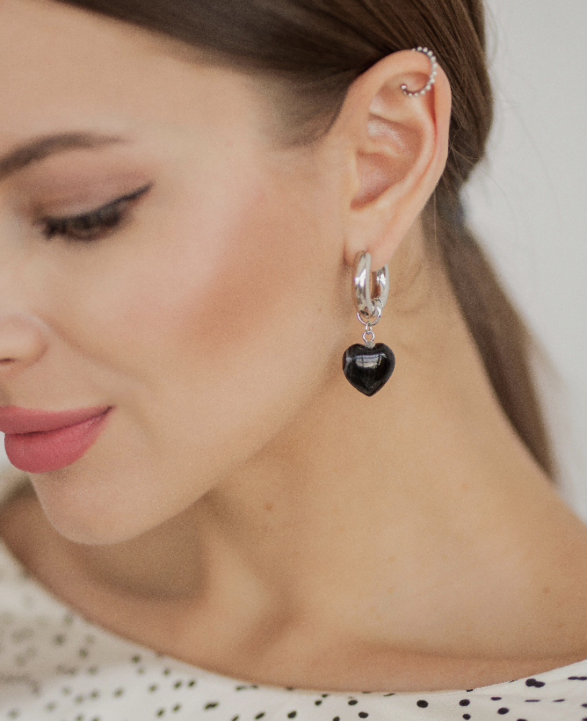 Серьги-основа Кольца толстые M gold/silver