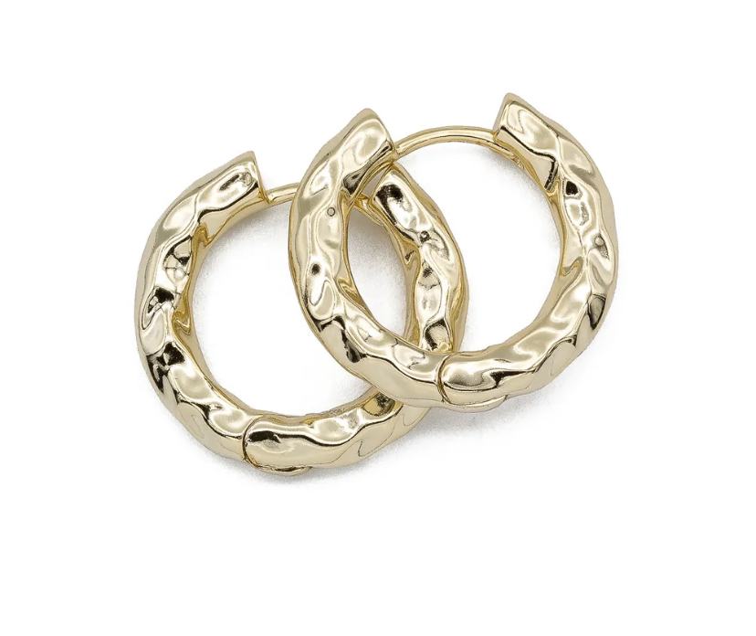 Серьги-основа Мятое кольцо gold/silver