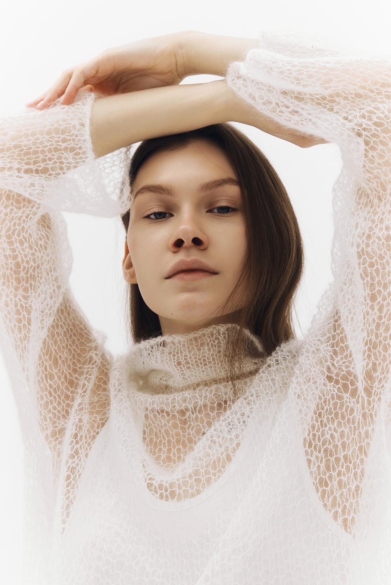 Свитер ВУАЛЬ молочный