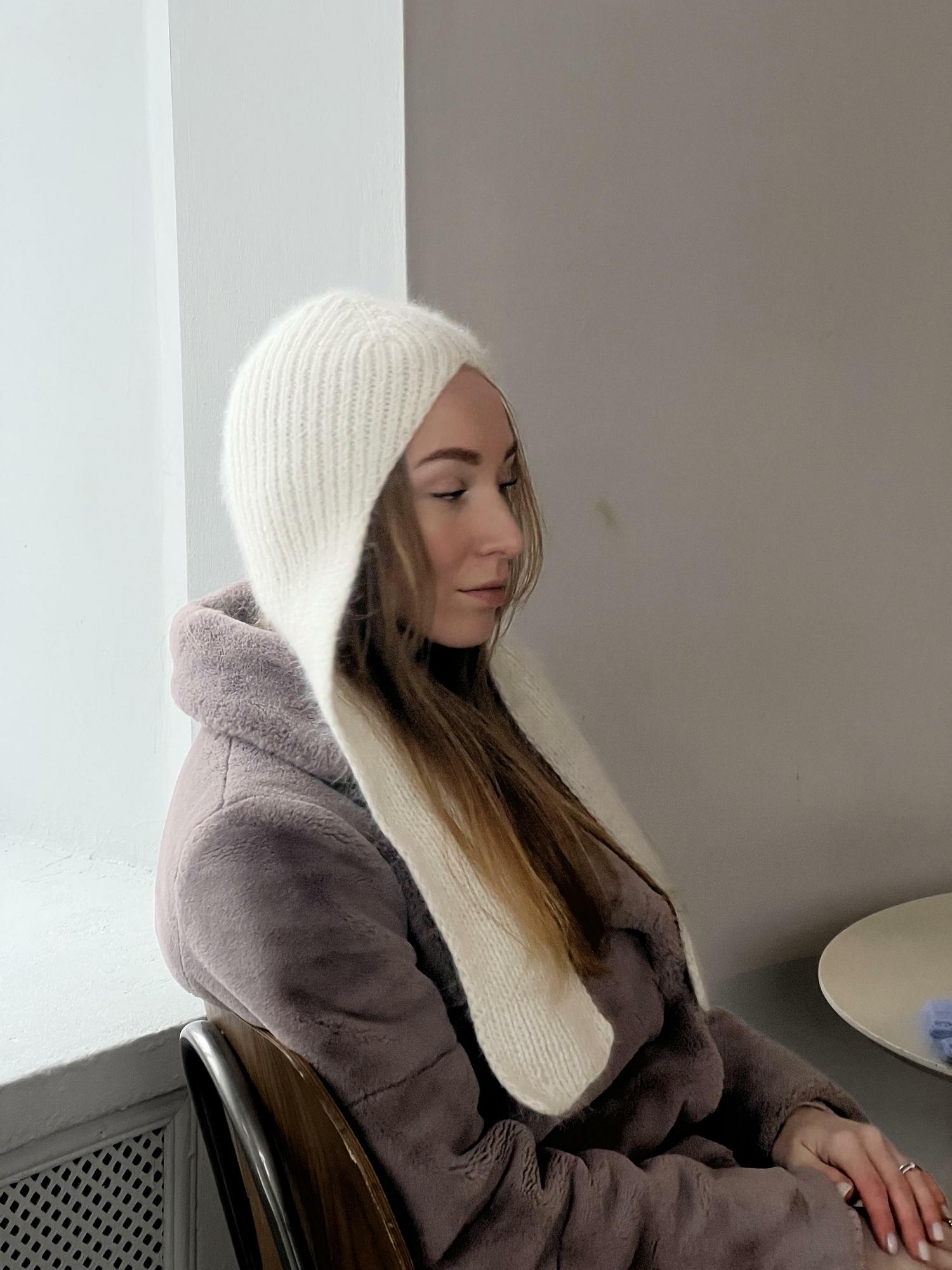 Шапка АВИАТОР молочный