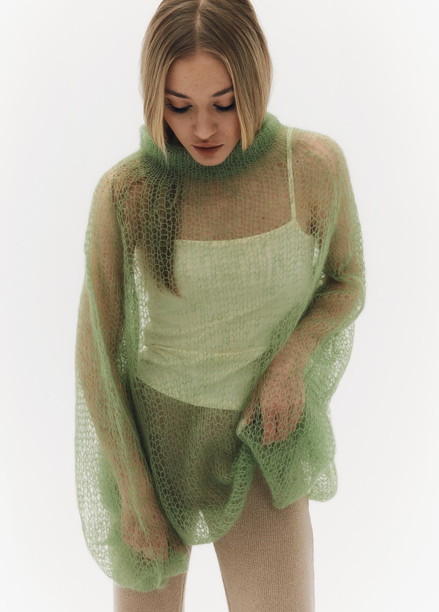 Свитер ВУАЛЬ зелёный
