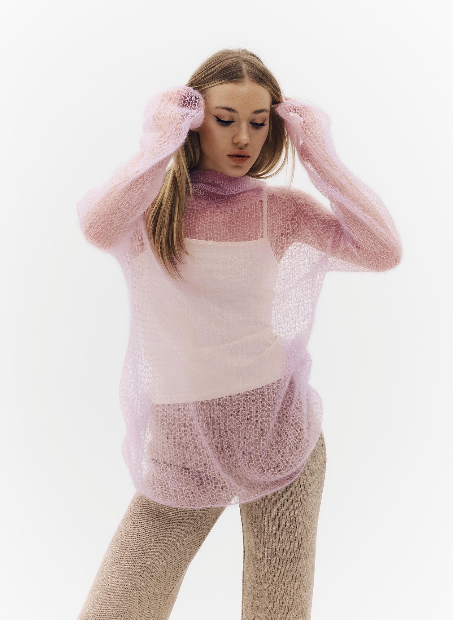 Свитер ВУАЛЬ розовый