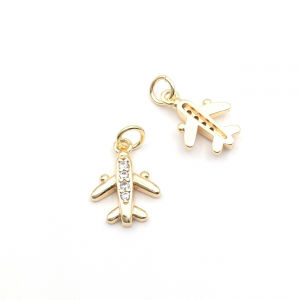 Подвеска самолет gold/silver