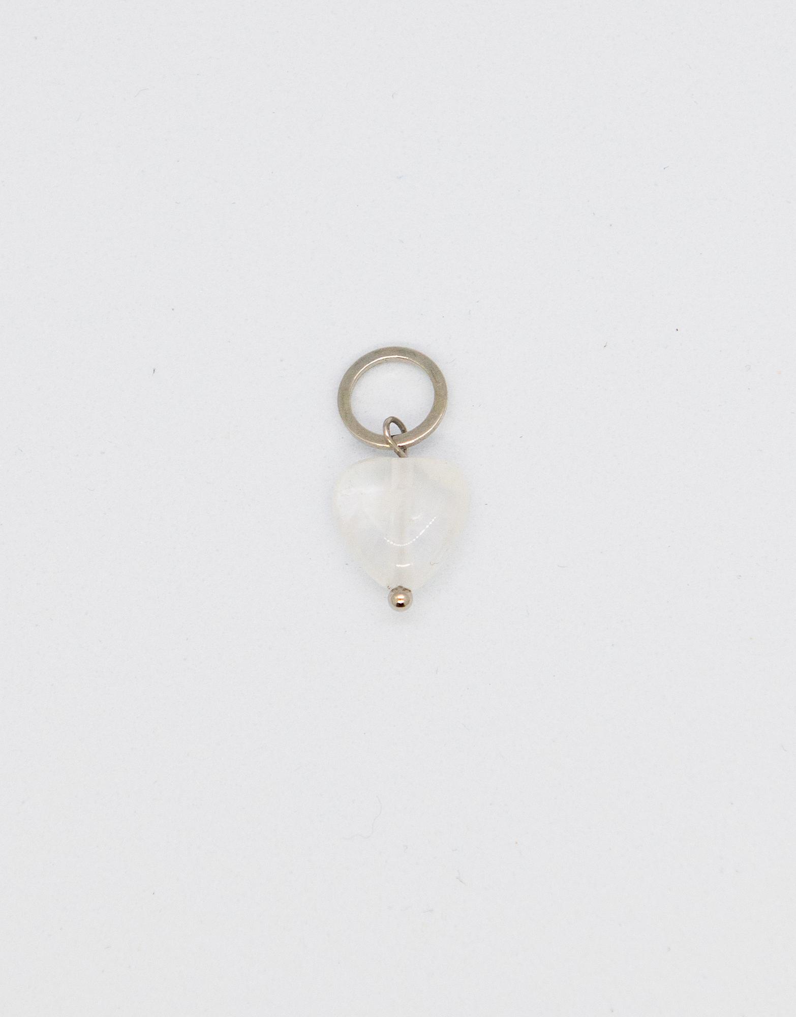 Подвеска Сердце из горного хрусталя mini gold/silver