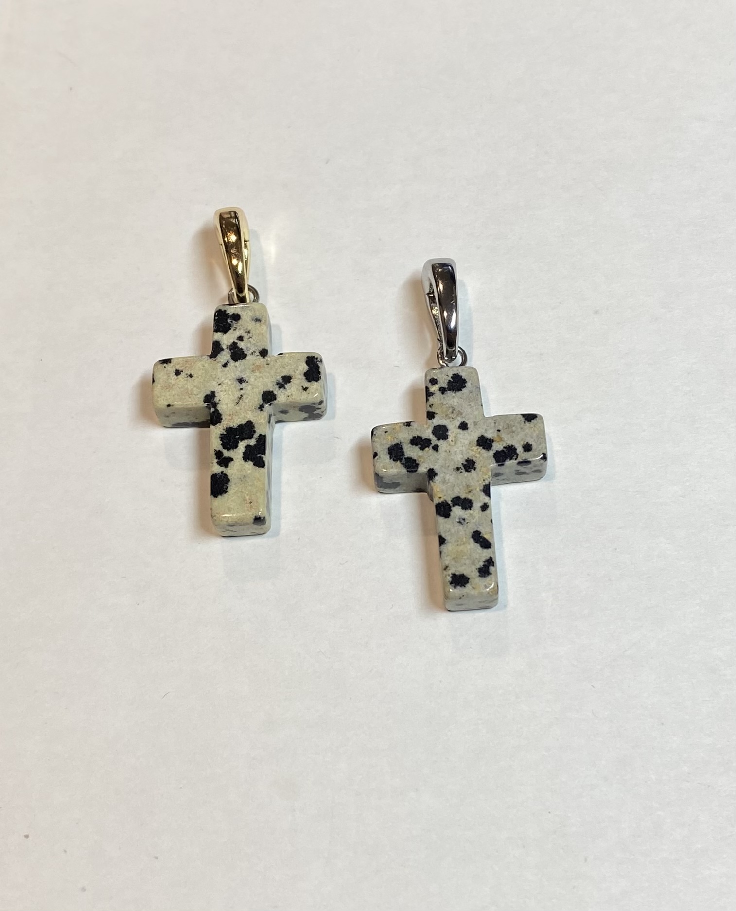 Подвеска крест из Порфира, gold/silver