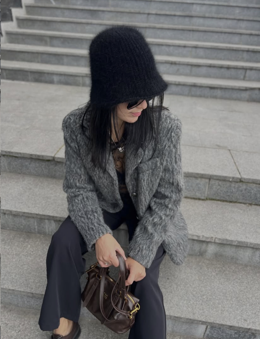 Теплая  панама Tina черная