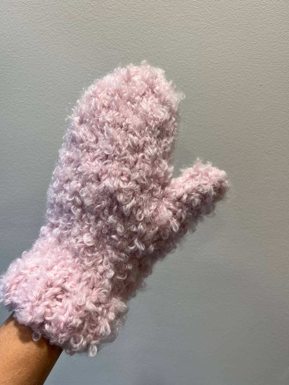 Варежки Барашек роза
