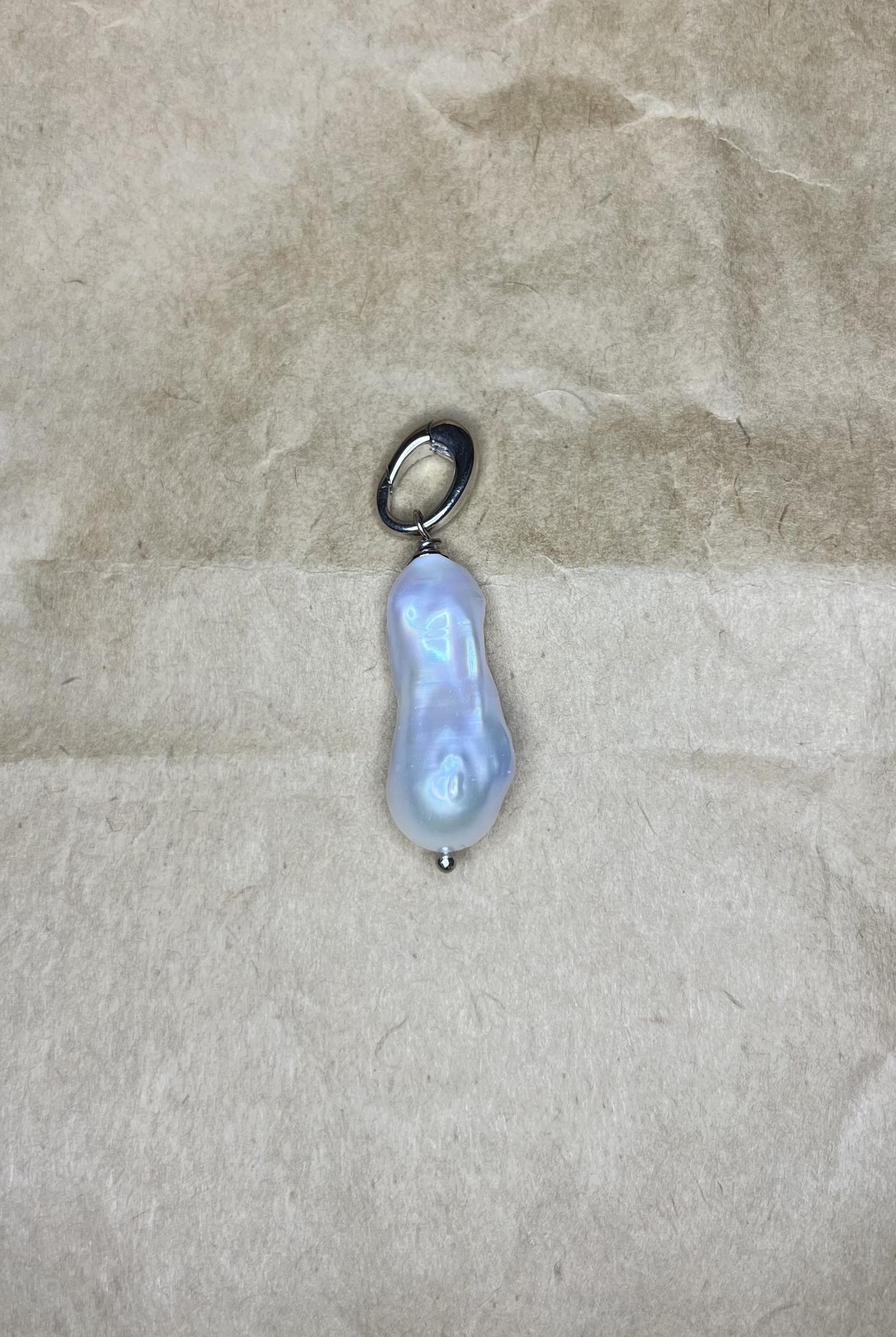 Подвеска с барочным жемчугом gold/silver