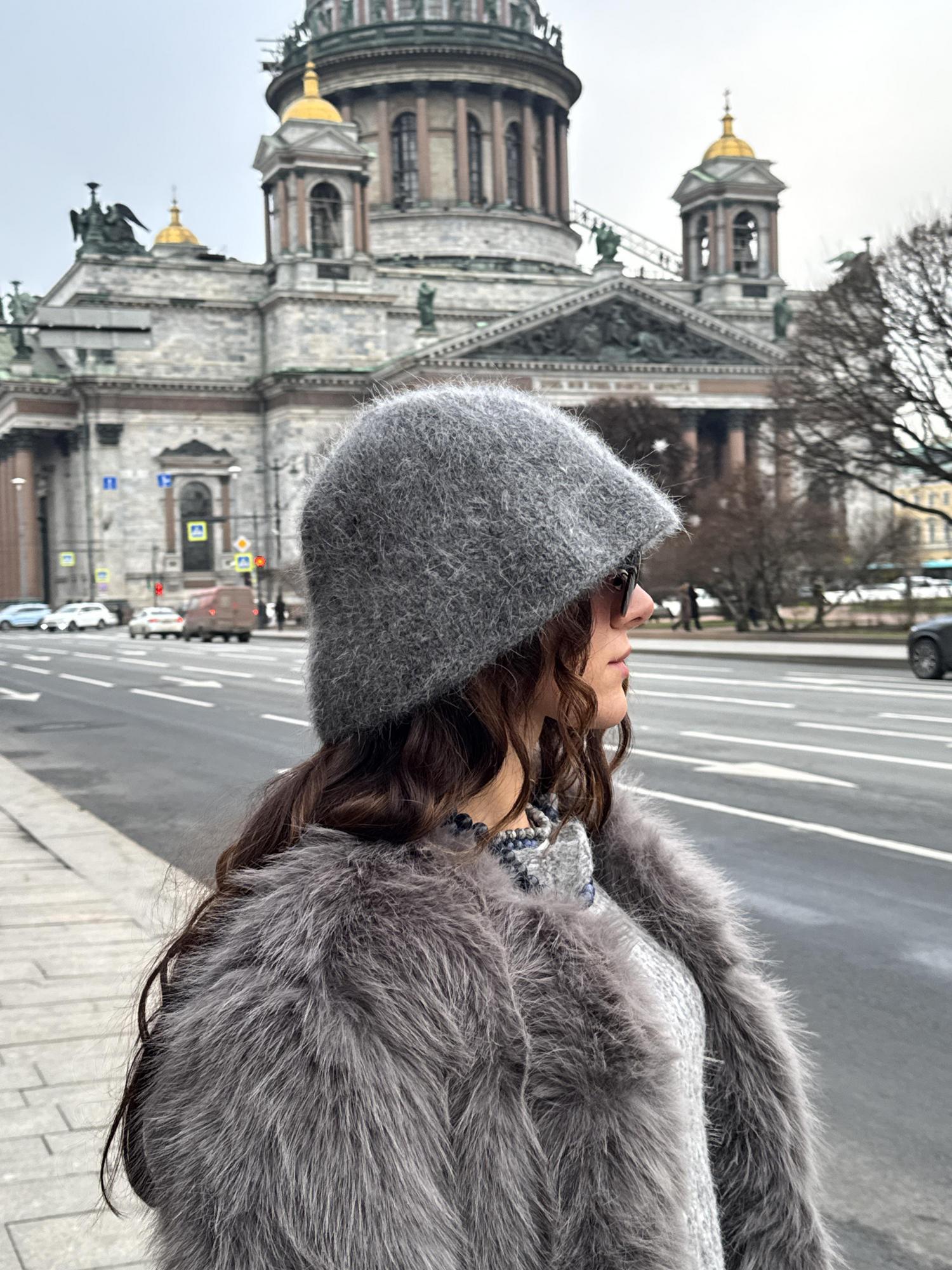 Теплая панама Tinа темно-серый