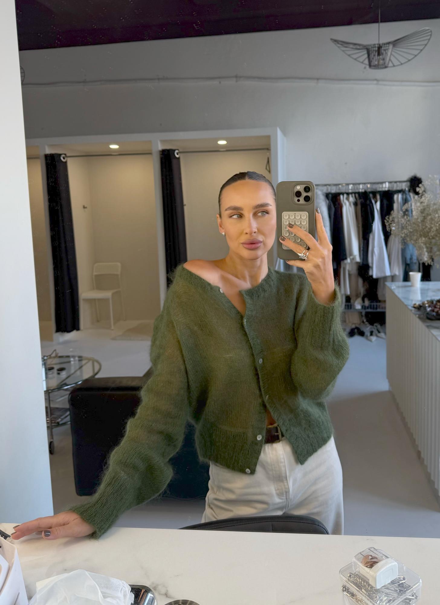 Кардиган Эсме зеленый мох