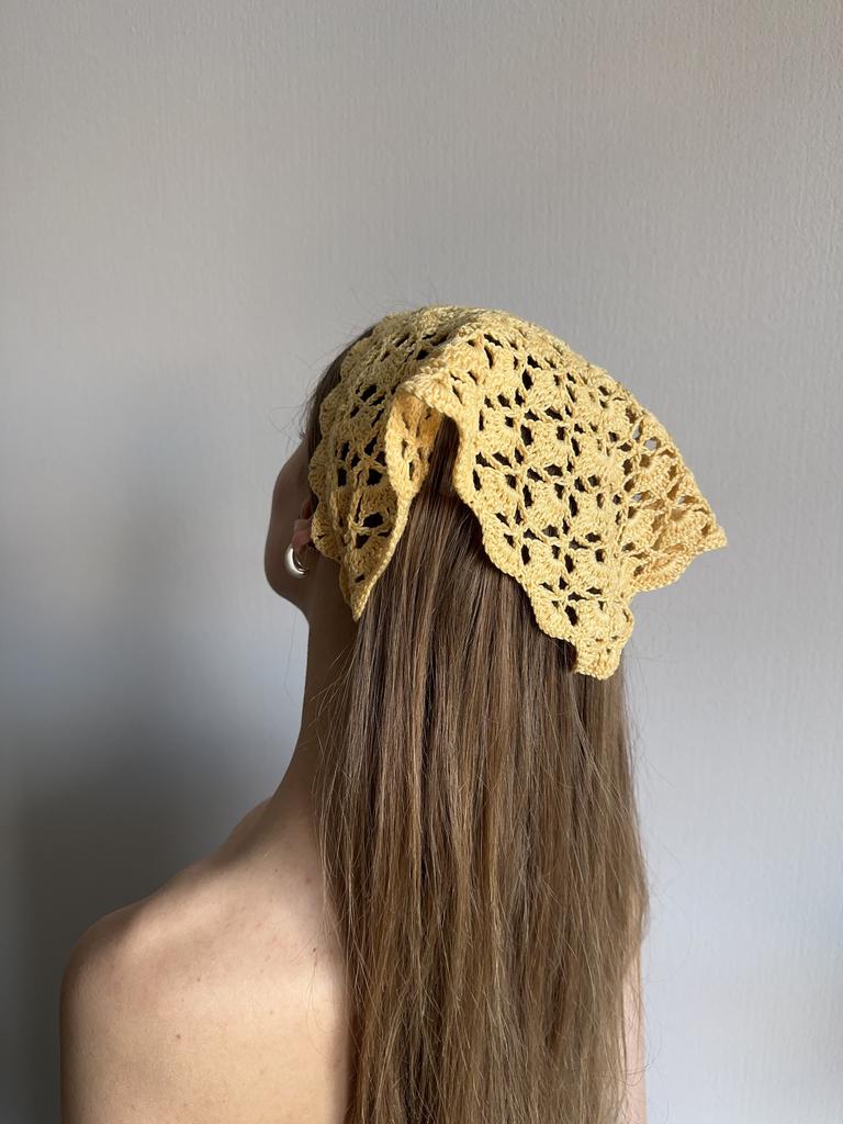Косынка Ажурная желтая