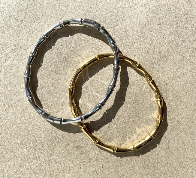 Браслет бамбук gold/silver