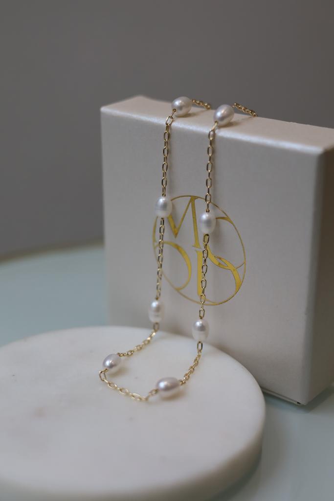 Цепь-чокер с жемчугом